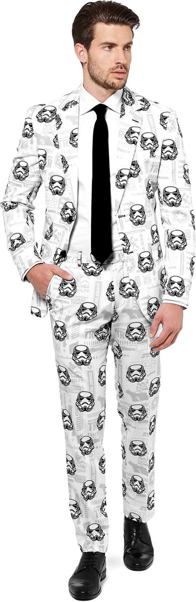 OppoSuits Stormtrooper - Mannen Zomer Kostuum - Wit - Feest - Maat 48