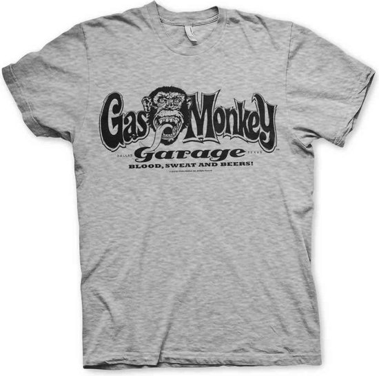 Gas Monkey Garage Heren Tshirt -S- Logo Grijs | bol