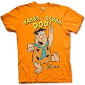 The Flintstones Heren Tshirt -L- Yabba-Dabba-Doo Oranje