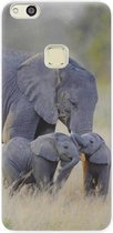 ADEL Siliconen Back Cover Softcase Hoesje Geschikt voor Huawei P10 Lite - Olifant Familie