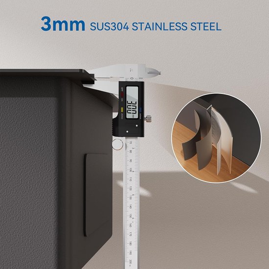 Cecipa Max 1 Kom Keukenspoelbak 50 × 45 Cm Roestvrijstalen Spoelbak Topmontage Plat Gemonteerde Spoelbak 201 Nanometer Zwart Eu Model