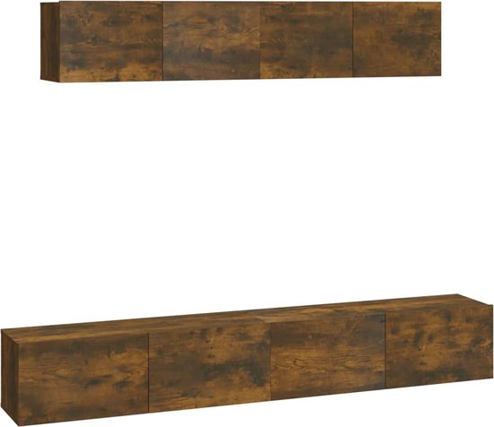 SIT Möbel Wandrekset | 4-delig | 2 manden | Houder voor 2 flessen en 6 SIT Möbel Wandrekset | 4-delig | 2 manden | Houder voor 2 flessen en 6
