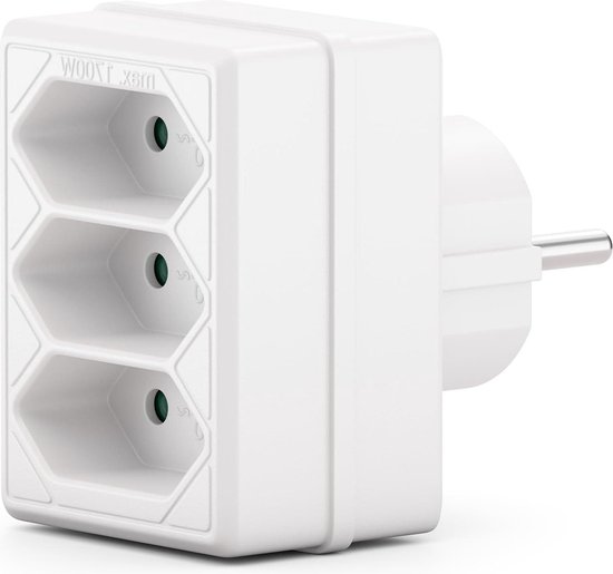 Multi Stopcontact Meervoudige Stopcontact Multi-socket 3x Euro Wit - Binnen Eurokabel ...