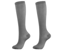 Compressiekousen - Steunkousen - Duopack - Vrouw - Grijs - Maat S/M