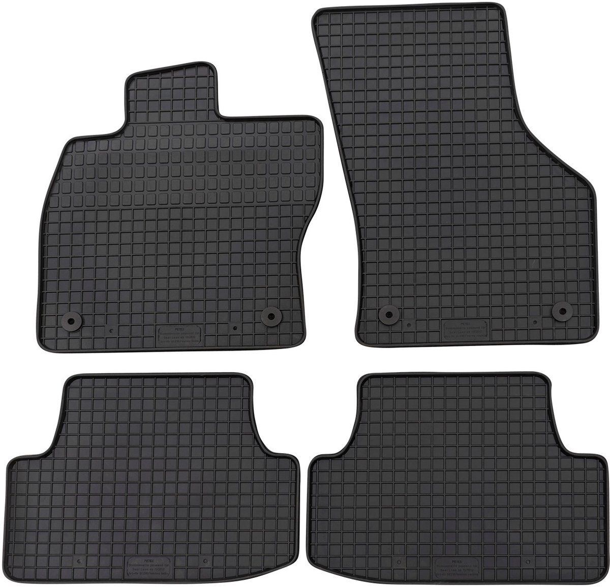 Rubbermatten Seat Leon 2012-heden (complete set) - Petex