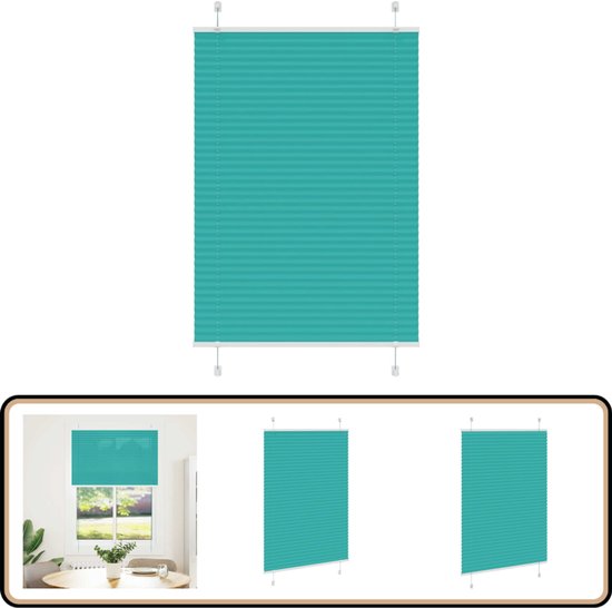 vidaXL Plisségordijn - 120x150 cm - Wit - Polyester Plisségordijn