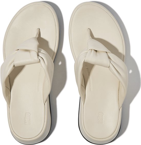 FitFlop F- Mode à plateforme en cuir souple Mode Knot BEIGE - Taille 38