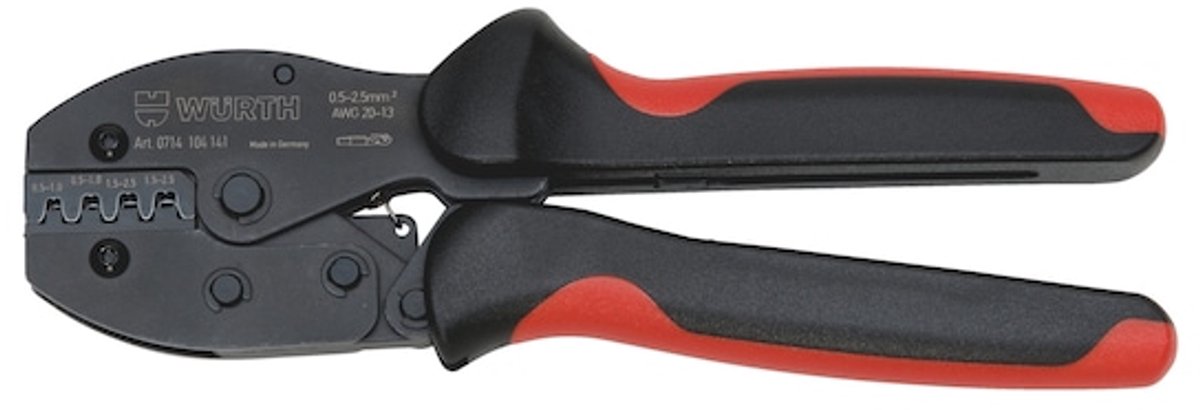Wurth - 2C-krimptang voor niet-geïsol. platte kabelverbinders - Krimptang Voor niet-geïsoleerde platte connectors x 1 st