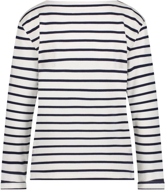 Red Button Terry Short Sleeve Top, Jeans Blue Stripe