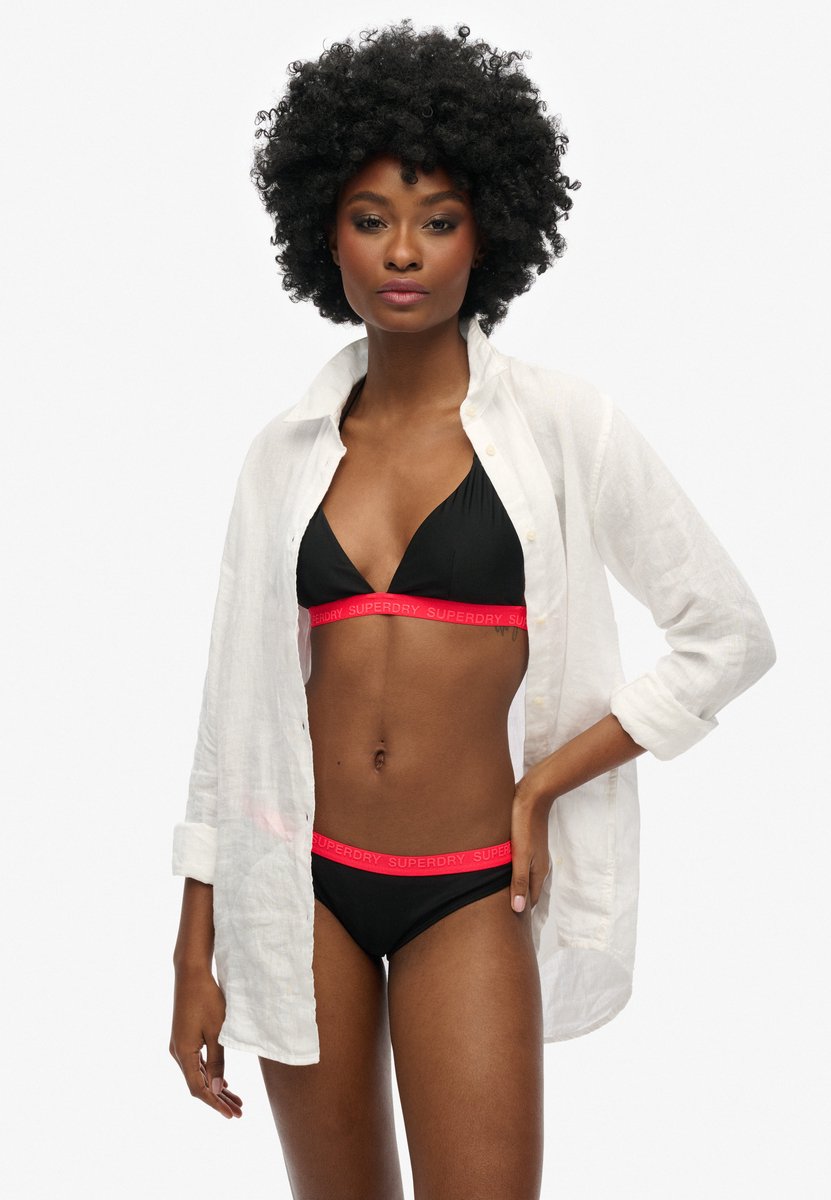 Superdry Elastische triangelbikinitop Dames Badpakken Zwart