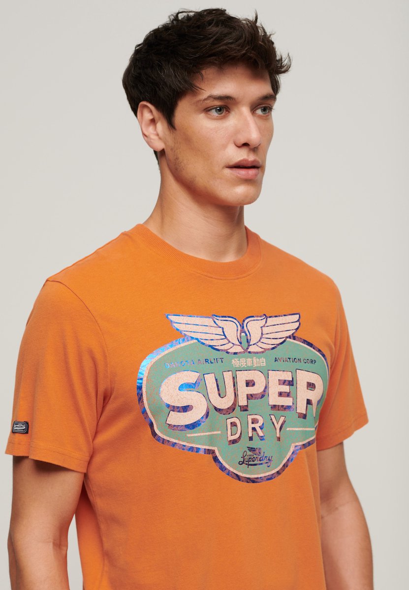 Superdry Gasoline Workwear T-shirt Heren T-shirts Oranje