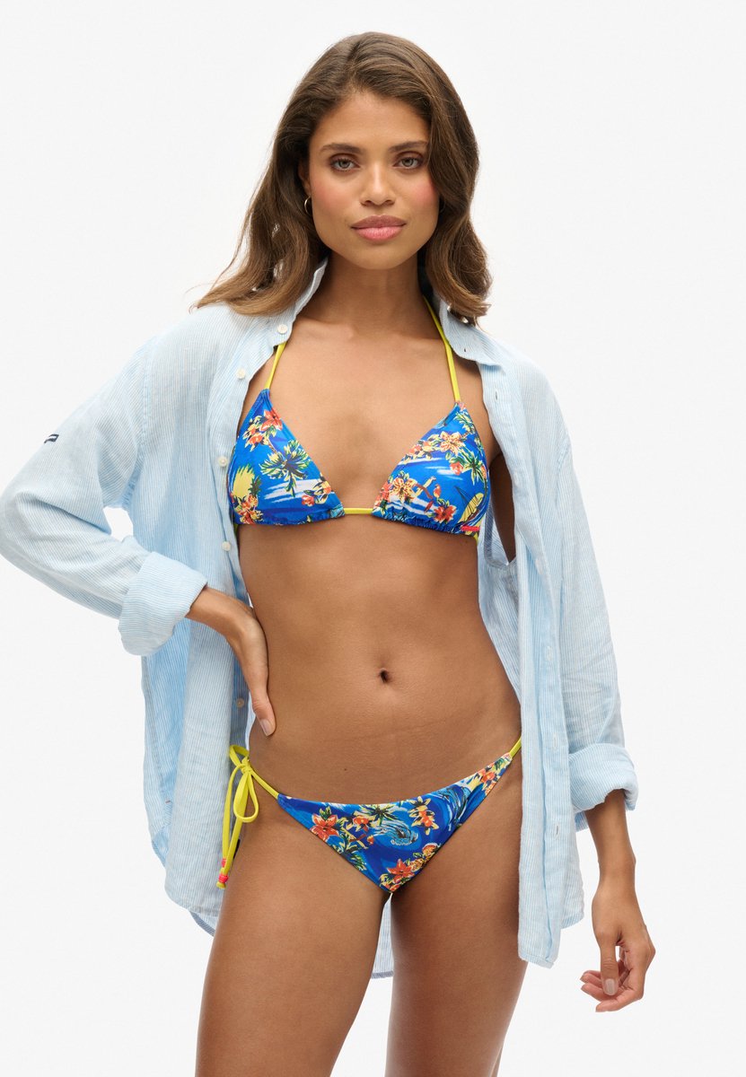 Superdry Cheeky bikinibroekje met strikjes aan de zijkant Dames Badpakken Blauw