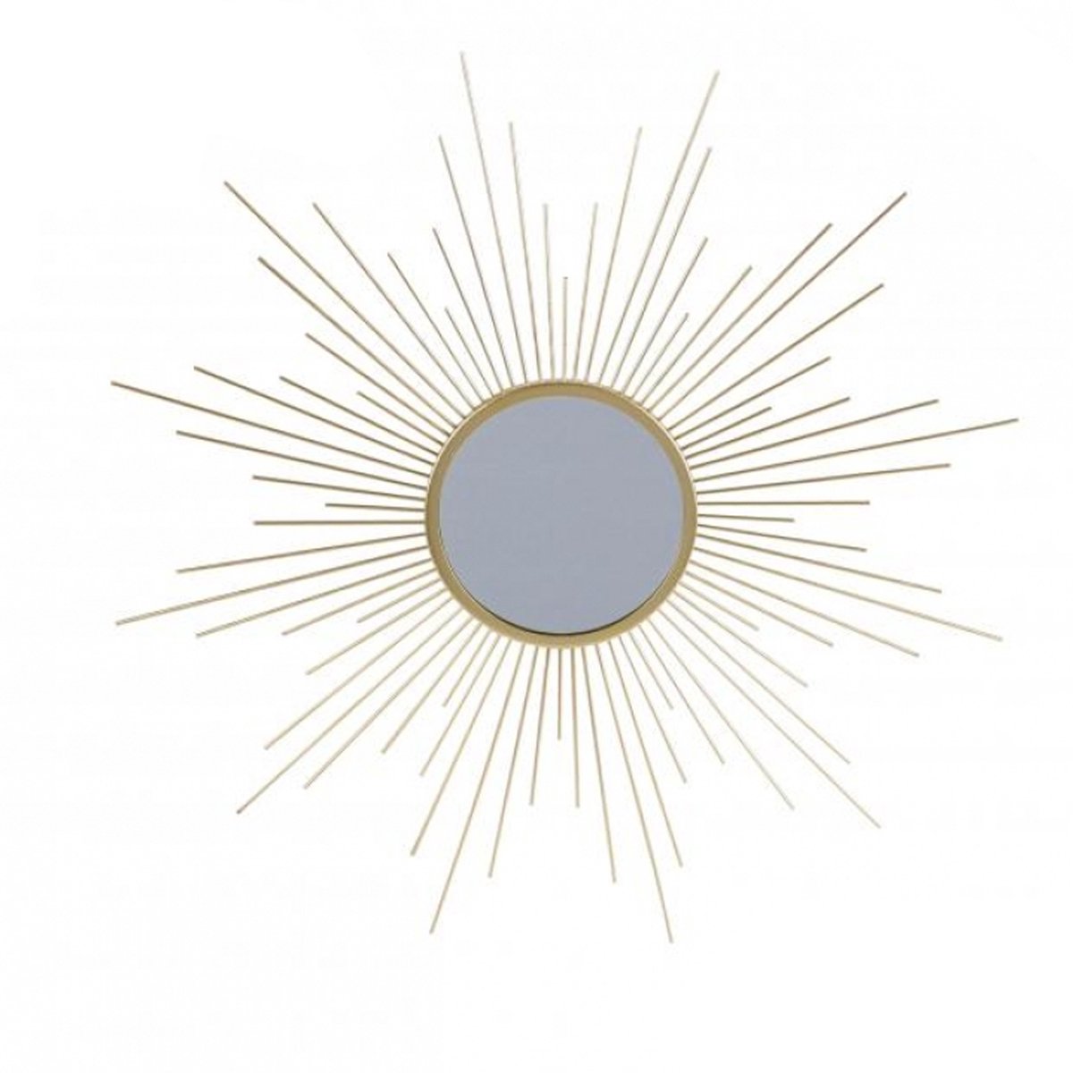 Urban Living Wandspiegel Sunshine - goud - zon - metaal - Dia 60cm Goudkleurig