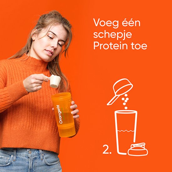 Orangefit Proteine Poeder - Vegan Proteine Shake - 750g (29 shakes) - Eiwitshake Koffie - Lactosevrije Eiwitpoeder — afbeelding 5