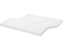vidaXL - Schuimmatras - 7 - zones - hardheid - 20 - ILD - 200x200 - cm - wit