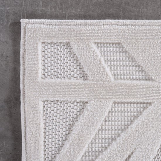 Doha Buitenkleed Palm - In & Outdoor - Vloerkleed voor Tuin Terras Balkon- Creme
