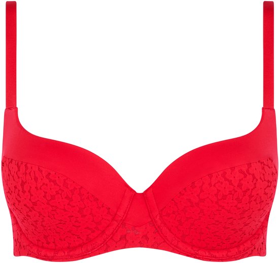 T-shirt Beugel Bh - Sepia- Norah -Voorgevormde bh met naadloze cups - 85D - Rood