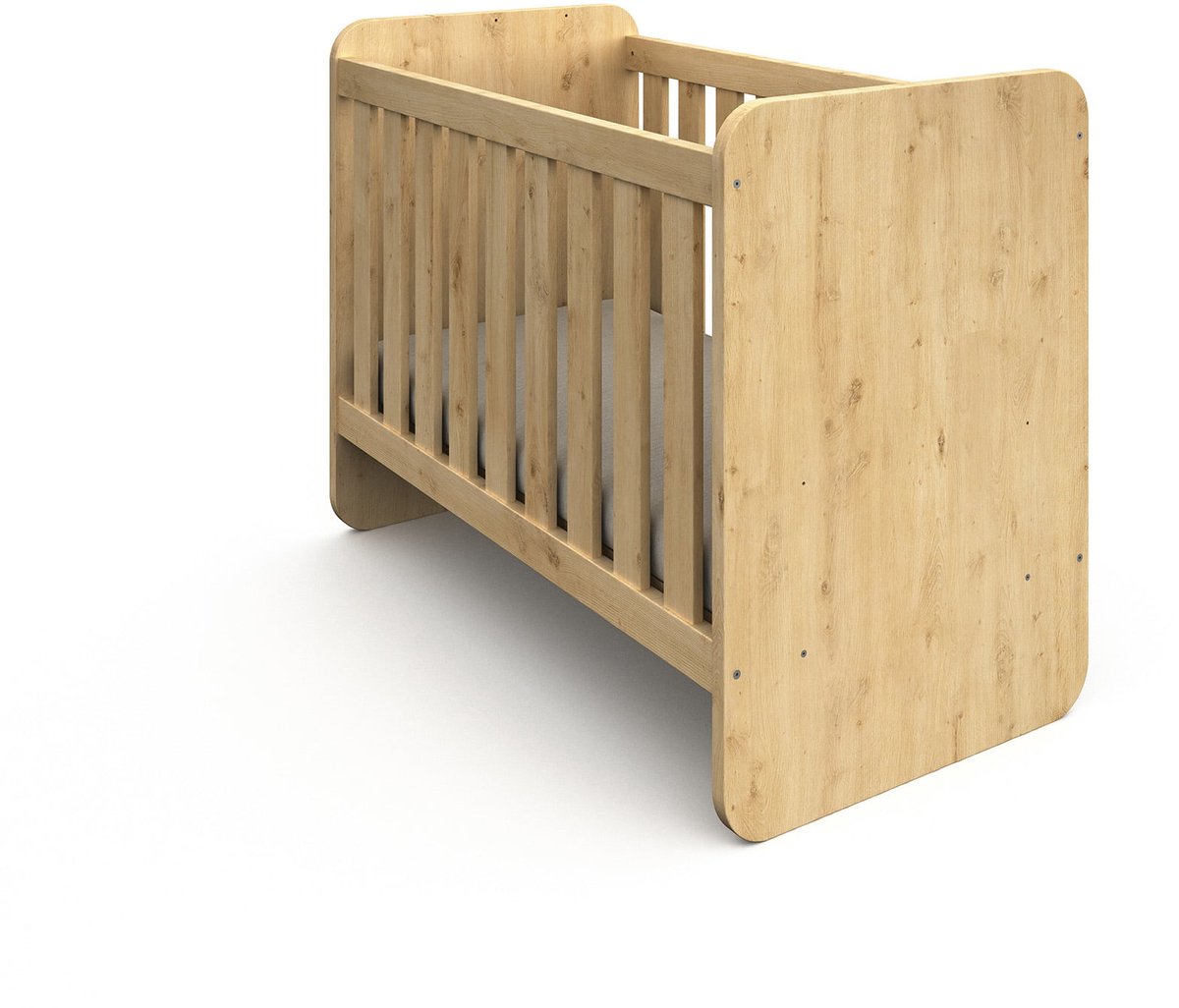 Babybed Gabon Eiken - 68x127cm - Hoogte 96 cm