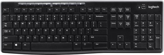 Logitech K270 - Draadloos Toetsenbord - Qwerty ISO - Zwart