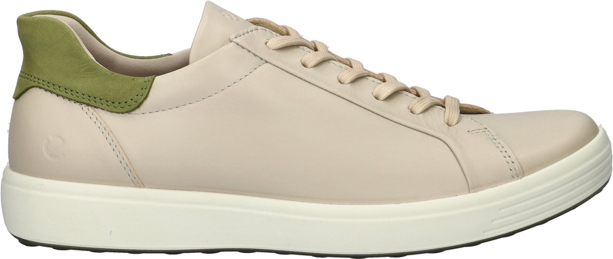 Ecco Soft 7 Slip Lace Sneakers Laag - Gebroken wit