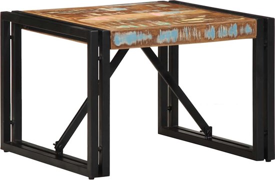 vidaXL Salontafel Massief Gerecycled Hout Meerkleurig Salon Tafel Tafeltje