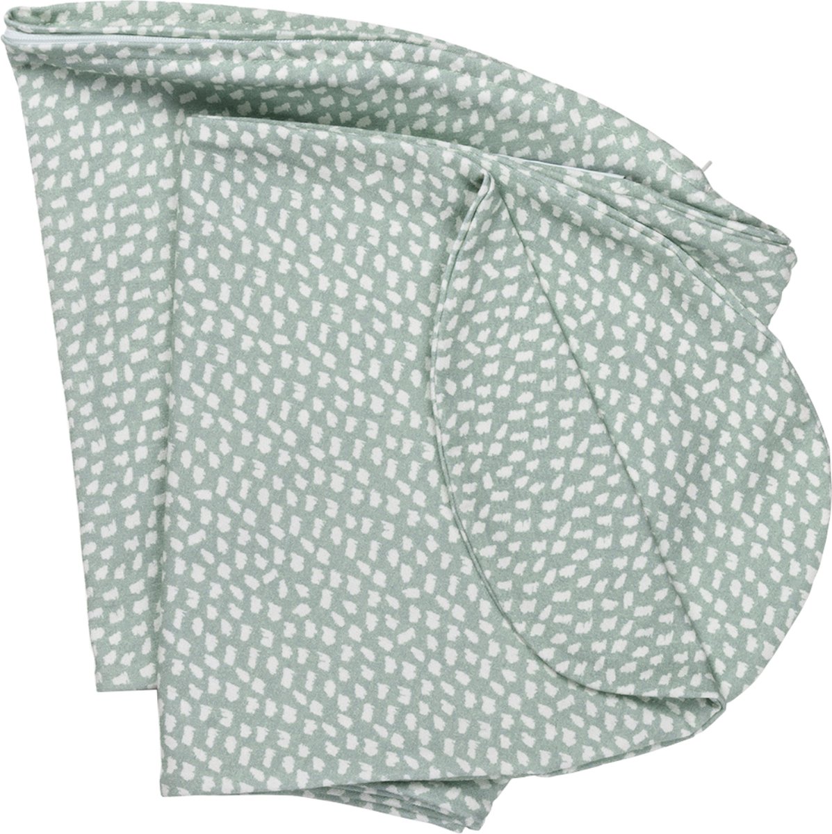 Goedkoopste Doomoo Buddy Cover - Hoes voor Voedingskussen Buddy - Biologisch Katoen - 180 cm - Cloudy Kaki