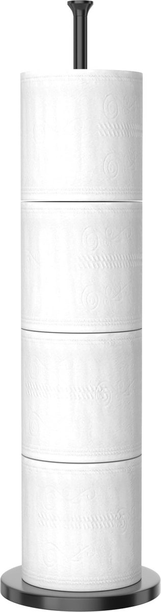 La'Moussawi ® Vrijstaande Toiletrolhouder met Reserveopslag voor Badkamer en Toilet