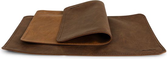 Ligne de base | Set de table double face en éco-cuir | Réversible | 30x45cm | Cognac/La Havane (K09/K05)