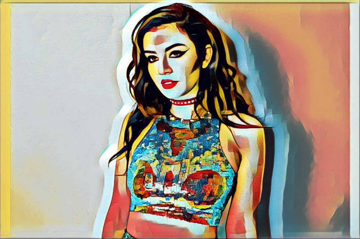 Passionforart.eu Charli XCX 1-1 - Poster - 40 x 50 cm oranje