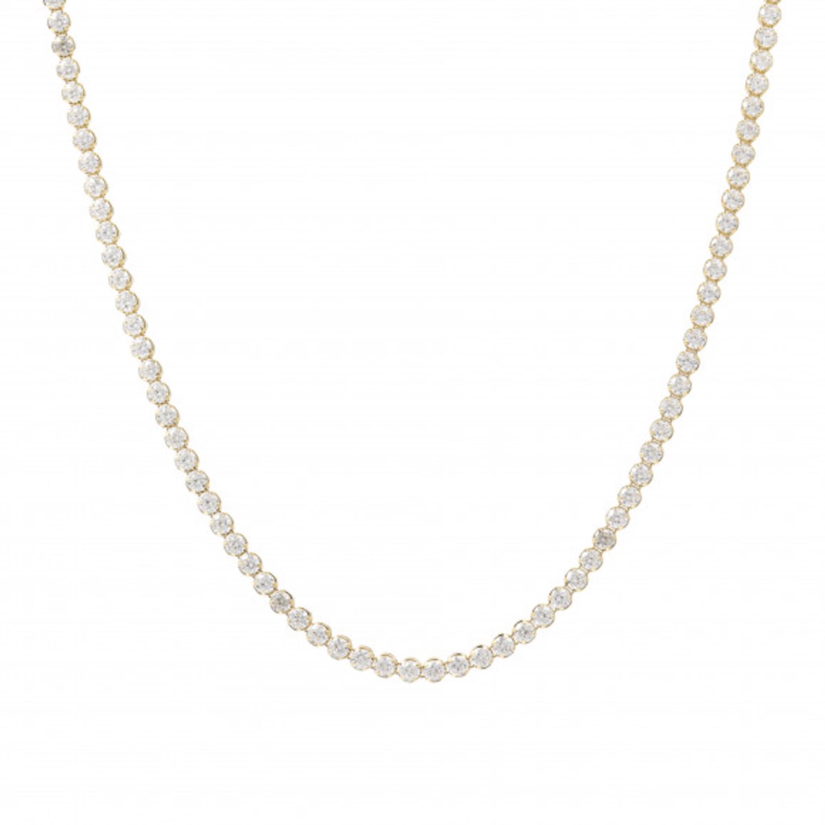 Bronzallure Altissima Golden Tennis Necklace Cz 2,75 mm Brons 16