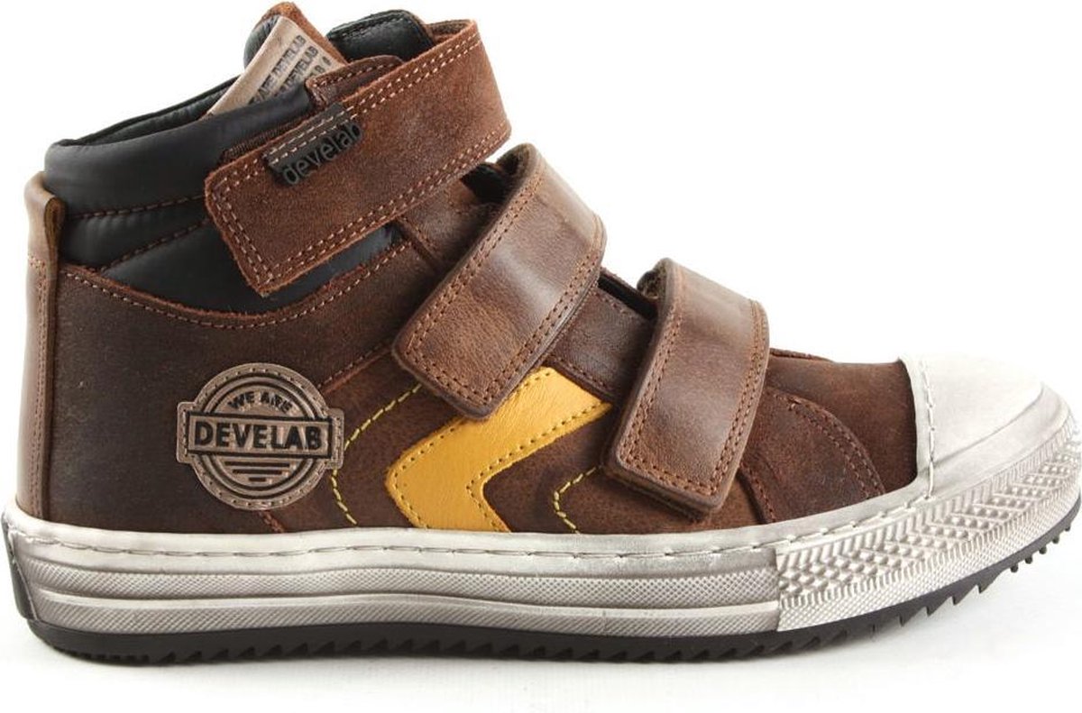 Develab Mannen Sneakers - 41167 - Cognac - Maat 30 | bol.com