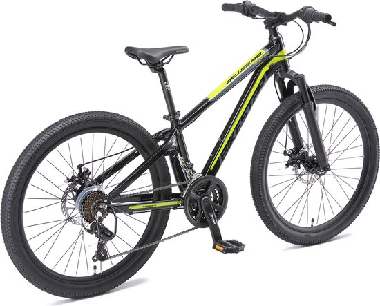 Bikestar MTB Sport 21speed 24inch zwart/geel van Bikestar — afbeelding 2