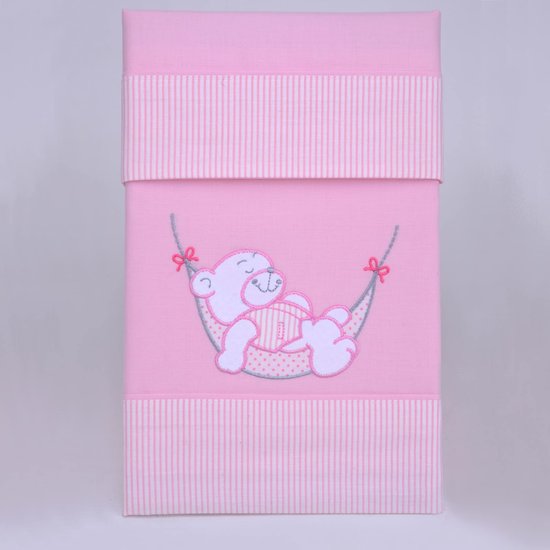 Housse de couette et deux taies coton (260 x 240 cm) Cassia Vert sauge - Linge d