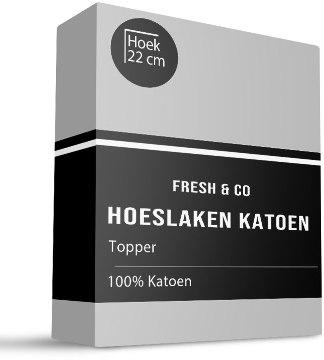 Verkoelende Topper Hoeslaken - Grijs - 140x200 cm - Katoen - Fresh & Co