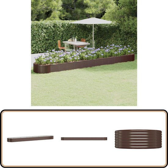 Plantenbak polyester rechthoek Falcon 200x40x40 cm