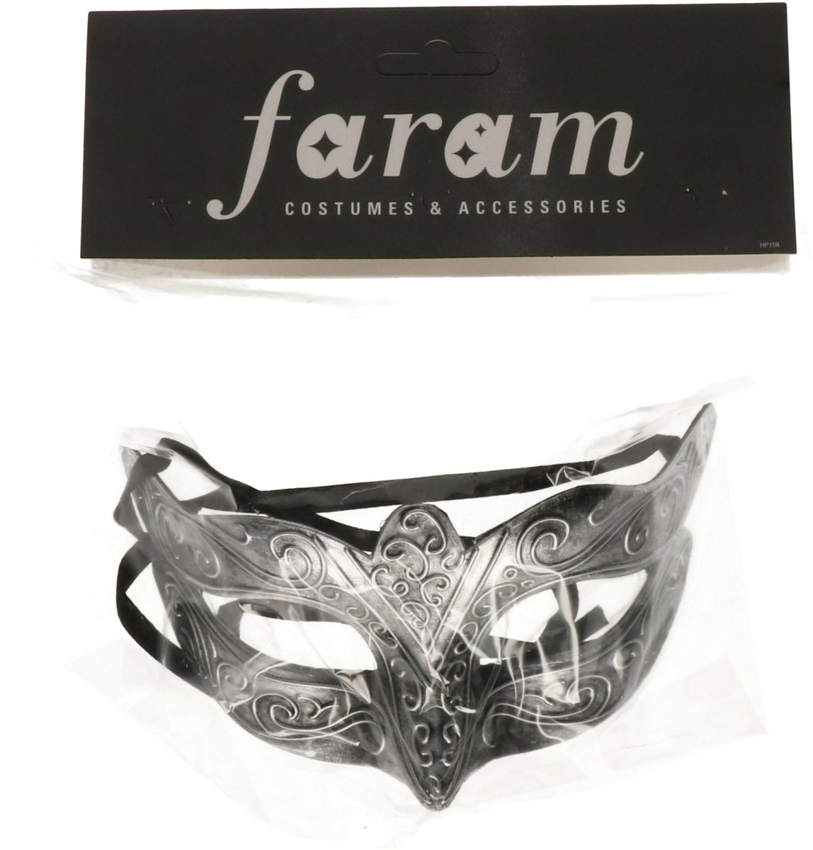 Venetiaans verkleed masker - zilver - kunststof - oogmasker - carnaval - volwassenen - gemaskerd bal — afbeelding 3