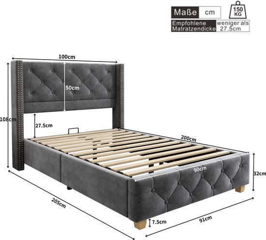 Luxe velvet poef Luna – Plein5