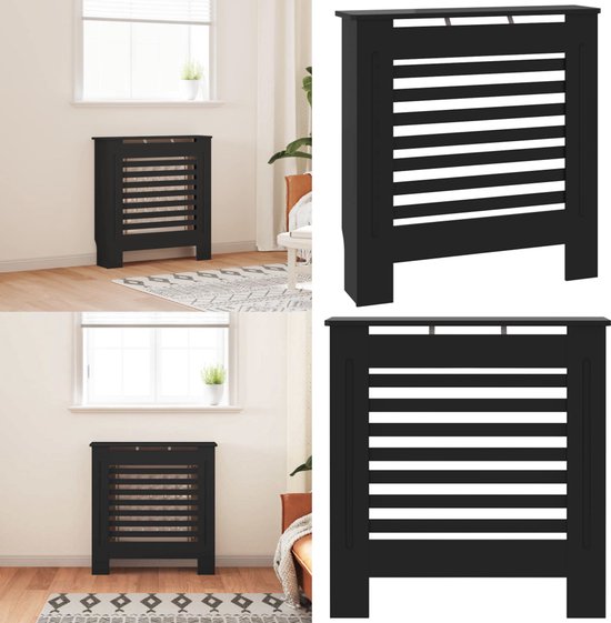 vidaXL Radiatorombouw 78 cm MDF zwart