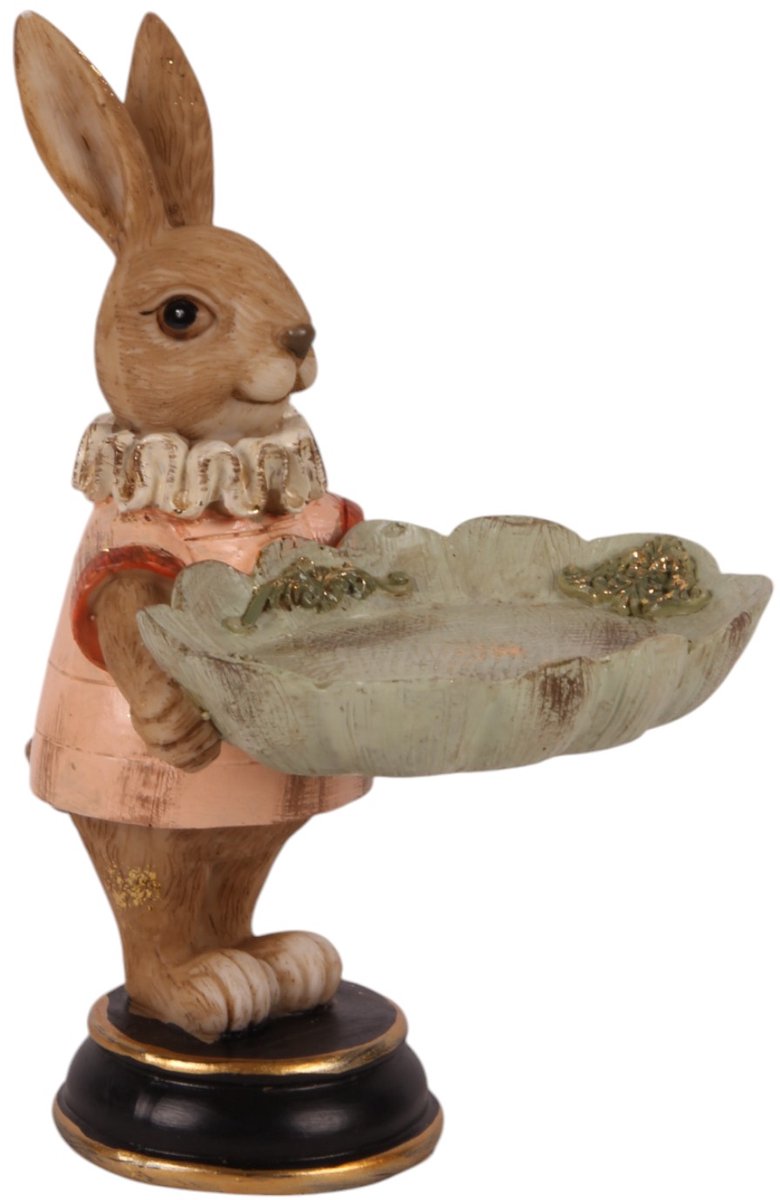 Baroque - Decoratief beeld of figuur - Konijn resin 15 cm - 15x9x11 - Polyresin