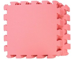 Puzzelmat van Foam – 30x30cm 9 Delig – Vlo – Speelmat voor Baby’s en Kinderen – Roze