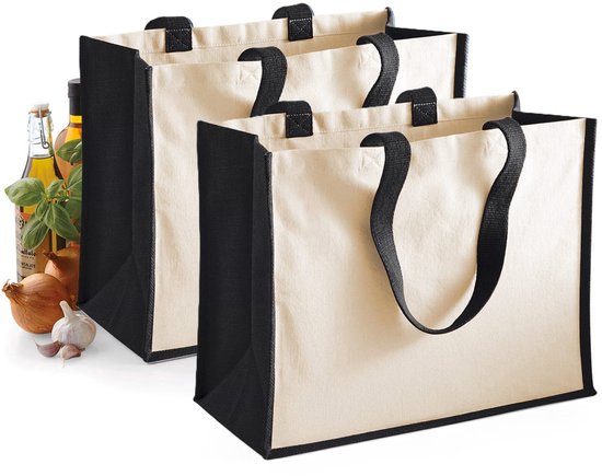 Jute/canvas boodschappentas - Jute tassen bedrukken - Tassen bedrukken