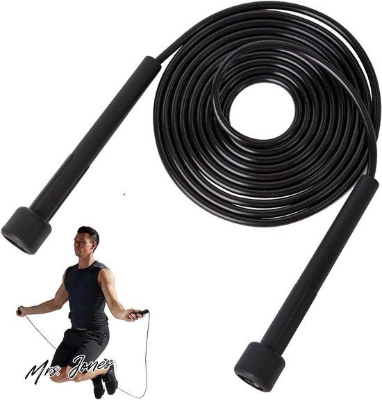 Madame Jones Corde à sauter légère et réglable Speed ​​​​Corde pour garçons et filles, saut à la corde, sport, fitness.