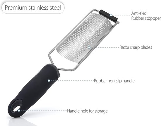 Granny's Kitchen Zester staafrasp - fijne rasper voor citroen, kaas en ...