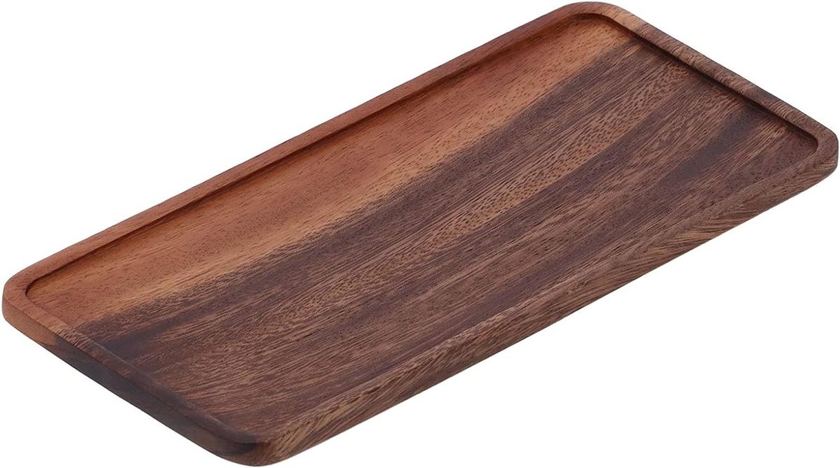 Theeservies Dienblad - Walnoot - 98x47x05 Inch - Aanrecht Organisator - Decoratieve Dienbladen - Koffie Thee Platter - Voor Thuis Hotel Koffiewinkel
