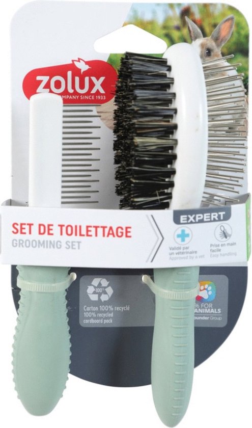 Coffret de soins pour rongeurs Zolux - Brosse à poils - 16,7 x 5 mm Wit Blanc