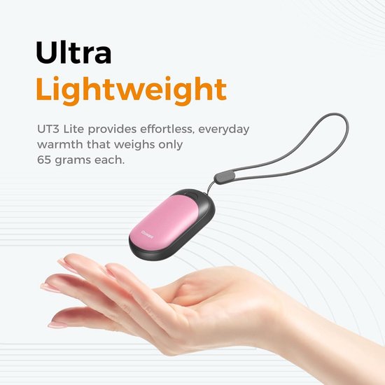 SUPPOU Handwarmers, oplaadbaar, 10.000 mAh, met verlichting, herbruikbare elektrische handwarmer, wintergeschenken, ideale warmtetherapie