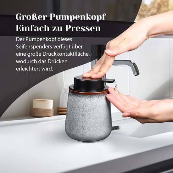 WENKO Schuimdispenser Keo, elegante schuimzeepdispenser voor badkamer en gastentoilet, voorzien van een ingewerkte koperkleurige glansstructuur, van hoogwaardig keramiek, afmetingen 7,5 x 17 cm WENKO Schuimdispenser Keo, elegante schuimzeepdispenser voor badkamer en gastentoilet, voorzien van een ingewerkte koperkleurige glansstructuur, van hoogwaardig keramiek, afmetingen 7,5 x 17 cm