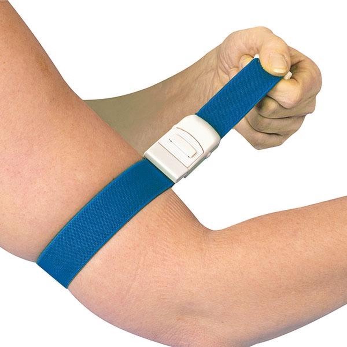 Goedkoopste Servoprax® Stuwband Blauw - Eenhandbediening - Duurzaam Kunststof - Wasbaar Snelontspanner Veiligheidsslot 40cm - 1 stuk