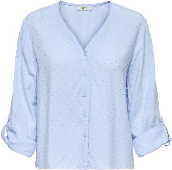 JDY JDYDIANA LIFE 7/8 DOBBY SHIRT WVN NOOS Dames Blouse - Kentucky Blue