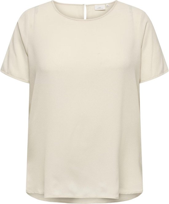 ONLY Carmakoma Damen Carvica Life SS Top – Kurzärmliges Oberteil, U-Boot-Ausschnitt, Normale Passform